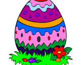 Disegno Uovo di Pasqua 2 pitturato su veronica zocco 