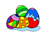 Disegno Uovo di Pasqua pitturato su denise giannattasio 