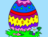 Disegno Uovo di Pasqua 2 pitturato su anto de best