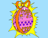 Disegno Uovo di Pasqua brillante pitturato su GIULIA