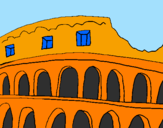 Disegno Colosseo pitturato su Umberto