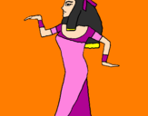 Disegno Ballerina egiziana II pitturato su CuCcIoLa