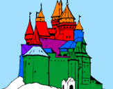 Disegno Castello medievale  pitturato su federico