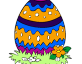 Disegno Uovo di Pasqua 2 pitturato su lucrezia winx