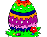 Disegno Uovo di Pasqua 2 pitturato su domi e chris