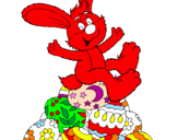 Disegno Coniglio di Pasqua pitturato su Elettra