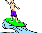 Disegno Surf pitturato su mirsol