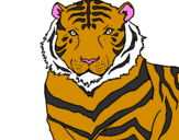 Disegno Tigre pitturato su Angelo