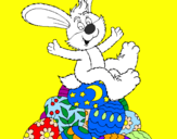 Disegno Coniglio di Pasqua pitturato su ilarietta ciaravola
