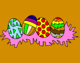 Disegno Uovo di Pasqua III pitturato su daniela