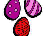 Disegno Uovo di Pasqua IV pitturato su rossella