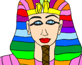 Disegno Tutankamon pitturato su maria