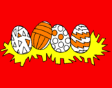 Disegno Uovo di Pasqua III pitturato su Alessia Aurora