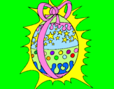 Disegno Uovo di Pasqua brillante pitturato su Susanna Bellentani
