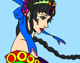 Disegno Principessa cinese pitturato su gen98