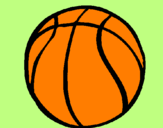 Disegno Pallone da pallacanestro pitturato su lisi