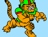 Disegno Giocatore tigre  pitturato su Federico