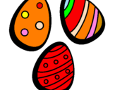 Disegno Uovo di Pasqua IV pitturato su marisol