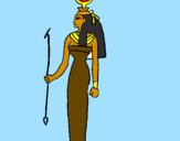 Disegno Hathor pitturato su Francy 7