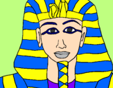 Disegno Tutankamon pitturato su ilaria caiazzo