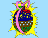 Disegno Uovo di Pasqua brillante pitturato su ASIA