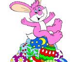 Disegno Coniglio di Pasqua pitturato su Irene