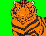 Disegno Tigre pitturato su chicco