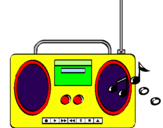 Disegno Radio cassette 2 pitturato su DADA