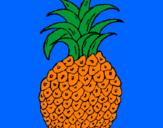 Disegno ananas  pitturato su ILEANA