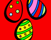 Disegno Uovo di Pasqua IV pitturato su alessio