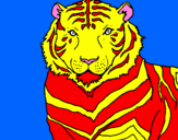 Disegno Tigre pitturato su DAVIDE