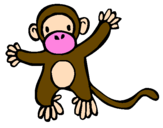 Disegno Scimmietta pitturato su usignola