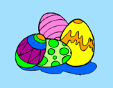 Disegno Uovo di Pasqua pitturato su Vittoria