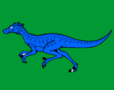 Disegno Velociraptor  pitturato su NICOLA