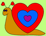 Disegno Lumachina cuore  pitturato su eleonora 6