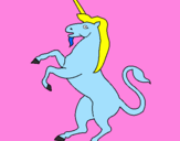 Disegno Unicorno pitturato su ALESSIA 3 ANNI