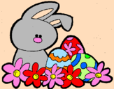 Disegno Coniglietto di Pasqua  pitturato su noemi vessia