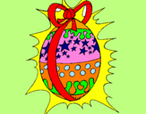 Disegno Uovo di Pasqua brillante pitturato su lorena
