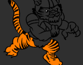 Disegno Giocatore tigre  pitturato su 45UIIOIUIOIIOIOIIIOOUIIII