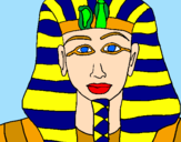 Disegno Tutankamon pitturato su michael jeackson