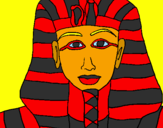 Disegno Tutankamon pitturato su  <3 miky <3