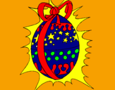 Disegno Uovo di Pasqua brillante pitturato su Alessandro