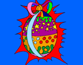 Disegno Uovo di Pasqua brillante pitturato su alessio