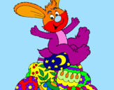 Disegno Coniglio di Pasqua pitturato su Fabrizio