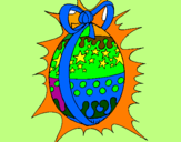 Disegno Uovo di Pasqua brillante pitturato su JACOPO