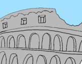 Disegno Colosseo pitturato su LUIGI