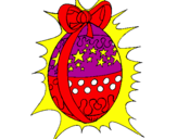 Disegno Uovo di Pasqua brillante pitturato su stefano bizzozero