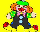 Disegno Pagliaccio piedone pitturato su clown