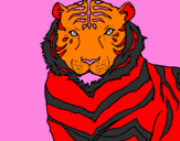 Disegno Tigre pitturato su anto