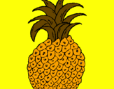 Disegno ananas  pitturato su giadina